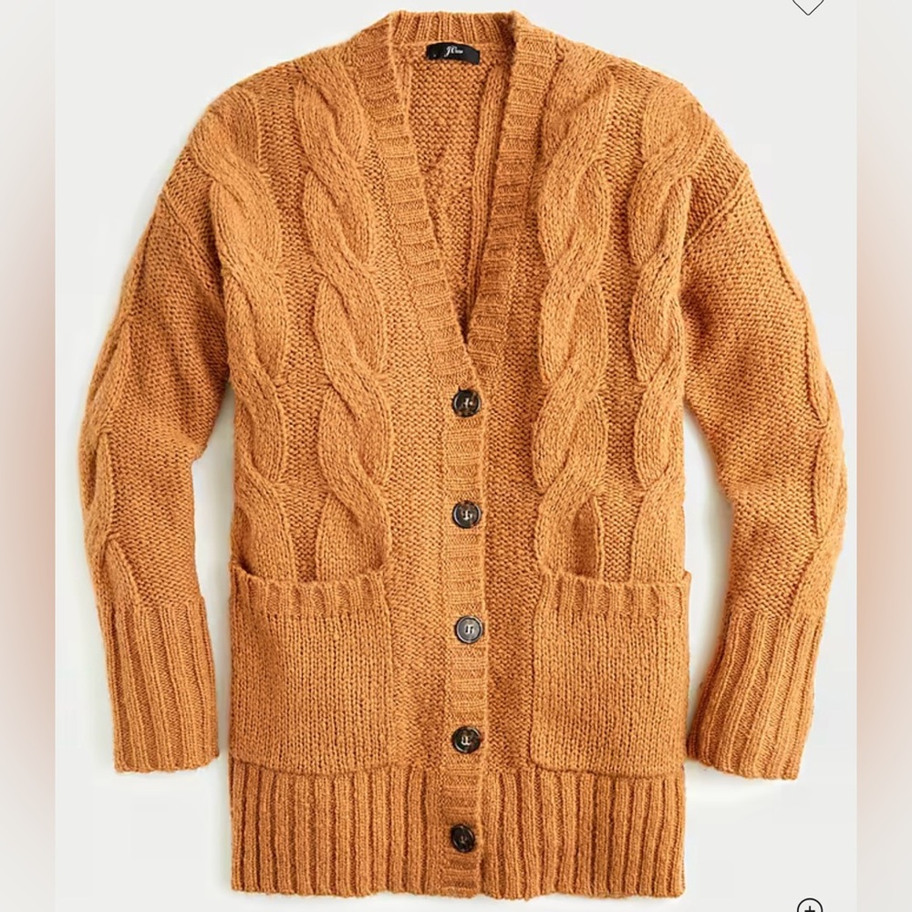 JCrew Chunky cable-knit oversized cardigan